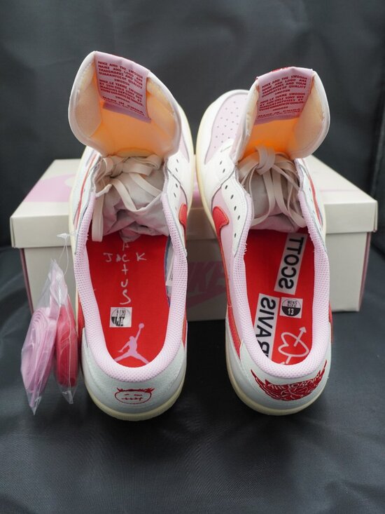 Jordan 1 Retro Low OG SP Travis Scott Sail Tropical Pink - Size 13 Ready to Ship